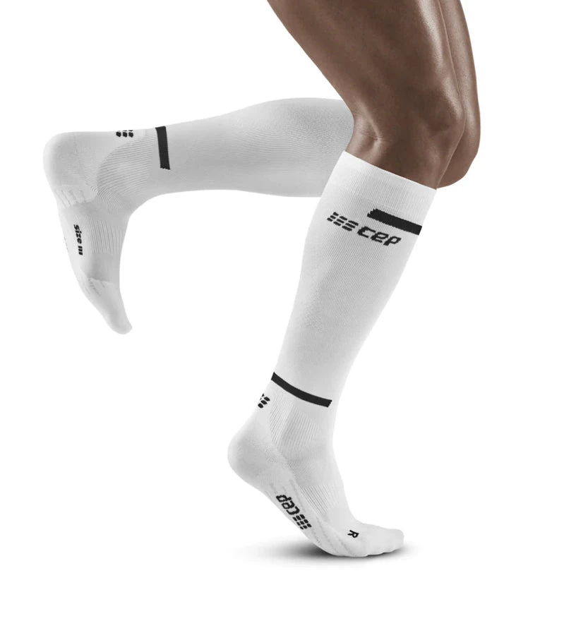 CEP Men's Run Tall 4.0 Compression Socks (White)
