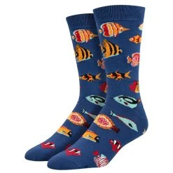 Socksmith Men's Bamboo Tropical Fish Socks