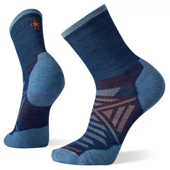 Smartwool PhD® Run Cold Weather Mid Crew Socks (Alpine Blue)