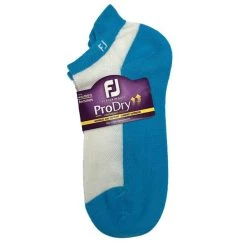 FootJoy Ladies ProDry LW Fashion Socks White Turquoise Solid