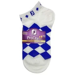 FootJoy Ladies ProDry LW Fashion Socks White Royal Diamond