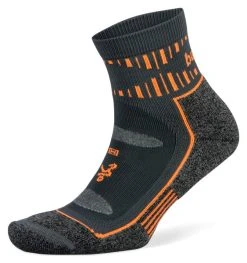 Balega Blister Resist Quarter Running Socks (Grey/Orange)