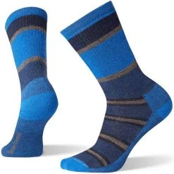 Smartwool Striped Medium Hiking Crew Socks (Alpine Blue)