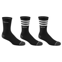 Adidas Men's 3-Stripe Crew Socks - 3-Pack