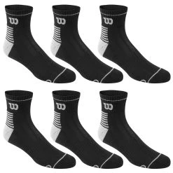 Wilson Men's Performance Quarter Crew Socks - 6-Pack