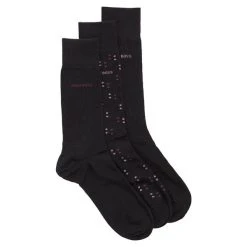 Boss Gents Socks Gift Set 3 Pr 40-46 Black 001
