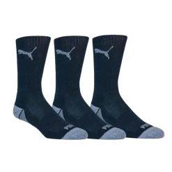 Puma Pounce Crew Cut Socks 3 Pair Pack 6-11 Black