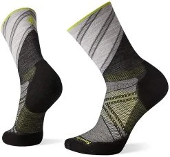 Smartwool PhD® Run Targeted Cushion Pattern Crew Socks (Charcoal)
