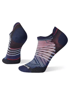 Smartwool Run Zero Cushion Low Ankle Pattern Socks (Black)