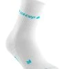 CEP Neon Mid Cut Compression Socks (White/Neon Blue)