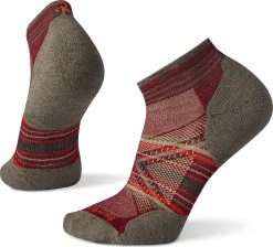 Smartwool PhD® Run Light Elite Pattern Low Cut Socks (A25 - Tibetan Red)