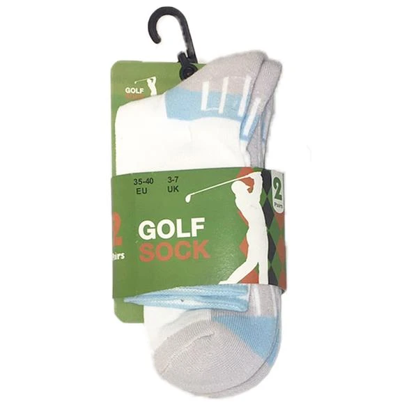 Ladies Socks Patty 2-Pair Pack White - Turquoise - Image 2