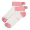 Ladies Pompom Socks 2-Pack Rose
