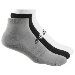 ADIDAS Gents Ankle 3-Pack Socks Grey Three