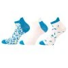 Ladies Patterned Socks 3-Pack Cobalt White