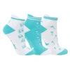 Surprizeshop - 3 Pack Socks UK 4-7 Aqua