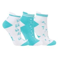 Surprizeshop - 3 Pack Socks UK 4-7 Aqua