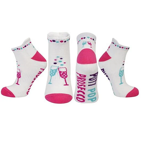 Ladies Putt Pop Prosecco Socks ONE