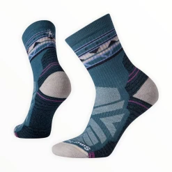 Smartwool Women's Hike Light Cushion Mid-Crew Height Socks (Prussian Blue)