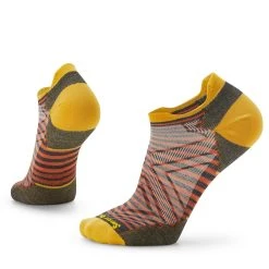 Smartwool Run Zero Cushion Low Ankle Pattern Socks (Charcoal)
