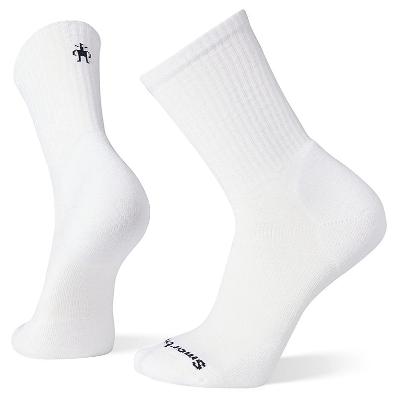 Smartwool Athletic Targeted Cushion Crew Height Socks- White