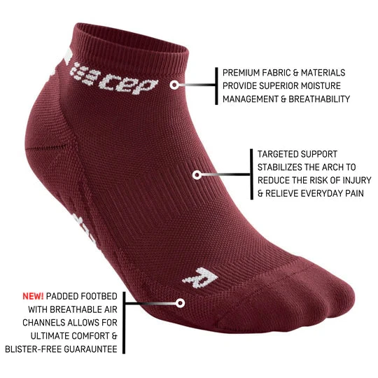 CEP Men's The Run Low Cut Socks 4.0 (Dark Red) - Image 5