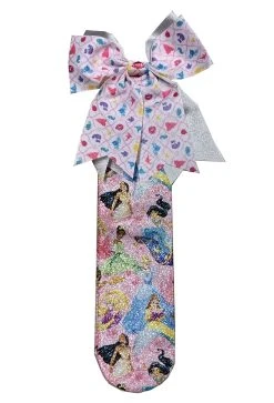 Disney Youth Socks Set - Disney Princess Socks With Hair Bow - Sparkle