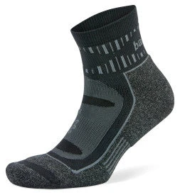 Balega Blister Resist Quarter Running Socks (Grey/Black)