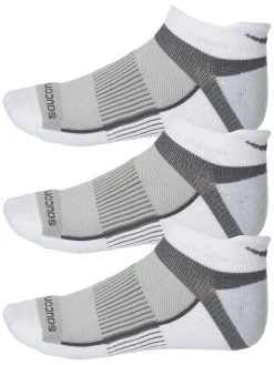 Saucony Inferno Ultralight No Show Socks 3-Pack (100 - White)