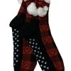 Disney Holiday Socks For Adults - Mickey Mouse Icons With Pom Poms