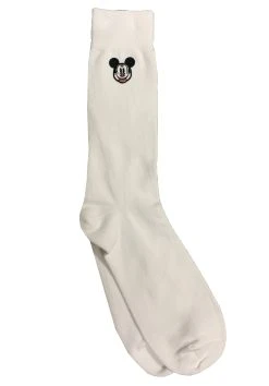 Disney Socks For Adults - Mickey Mouse Face Icon - White