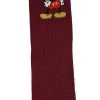 Disney Socks For Adults - Mickey Mouse - Burgundy & Blue